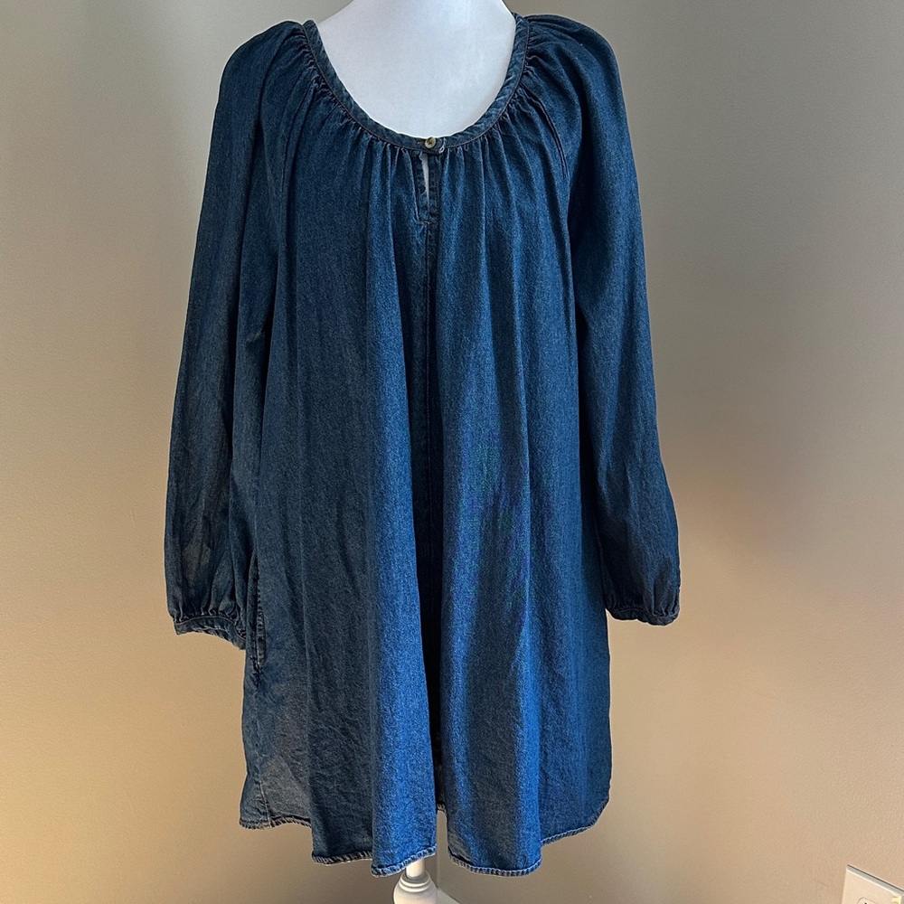 Melrose and Market 💯 Cotton Denim Mini Dress, Sz M